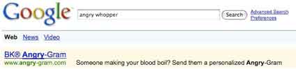 Angry Whopper Google Ad Buys