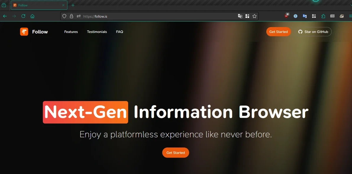 Follow is a new RSS Reader and Infomation Browser now in alpha