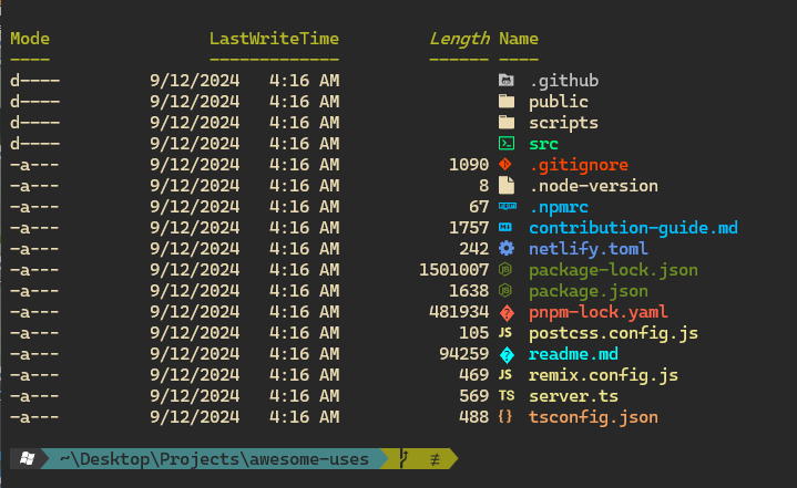 Terminal Icons Powershell Module